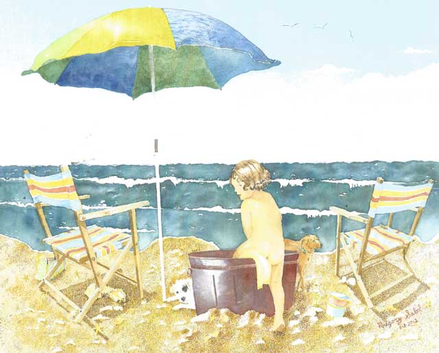 Watercolor - Beach Baby